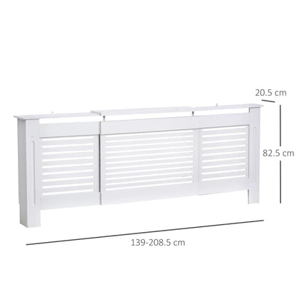 Slatted Design - Extendable Radiator Cover with Top Display Shelf