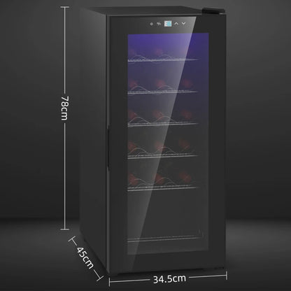 18 Bottle - Undercounter Wine Cooler / Fridge with Digital Touch Screen Temperature Control & LED Light