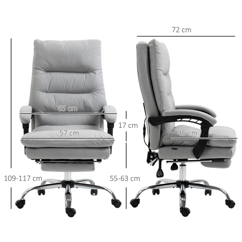 Office Chair with Pull Out Footrest & Heating / Massage Functions