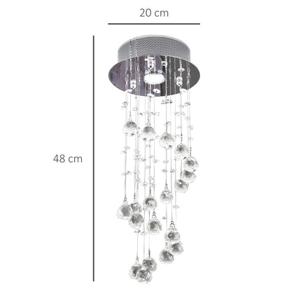 Chandelier Style - Crystal Spiral Pendant Droplet Ceiling Light - 20 Piece