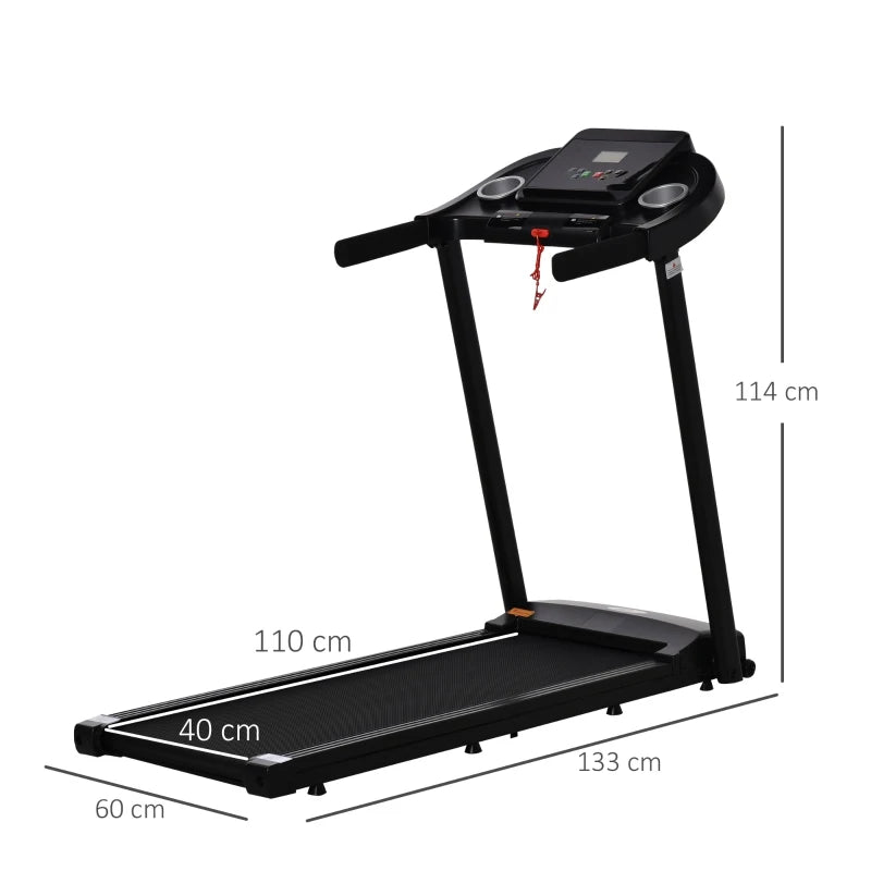 12km/h - Electric Motorised Treadmill with LED Display and Multifunctional Buttons