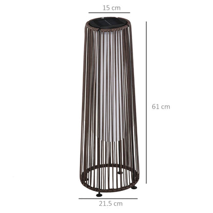 Garden Woven Resin Solar Powered Light / Lantern - Auto On/Off