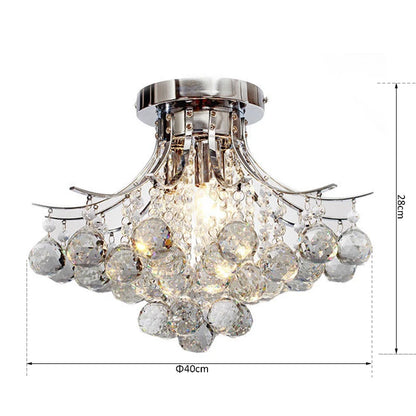 Upside Down Crystal Tree Droplet Chandelier Style Ceiling Light