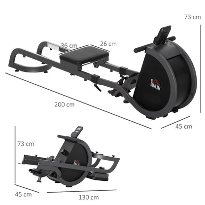 Adjustable Magnetic Resistance Rowing Machine with Digital Monitor and 16-Level Resistance Adjustment