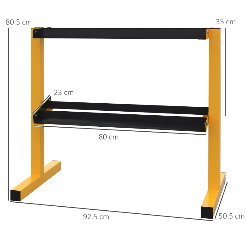 (270kg Capacity) - 2-Tier - Dumbbell Rack Stand / Organiser (Dumbbells not Included)