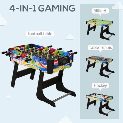 4in1 - Multi Gaming Table - Hockey, Football, Table Tennis and Pool - For Kids