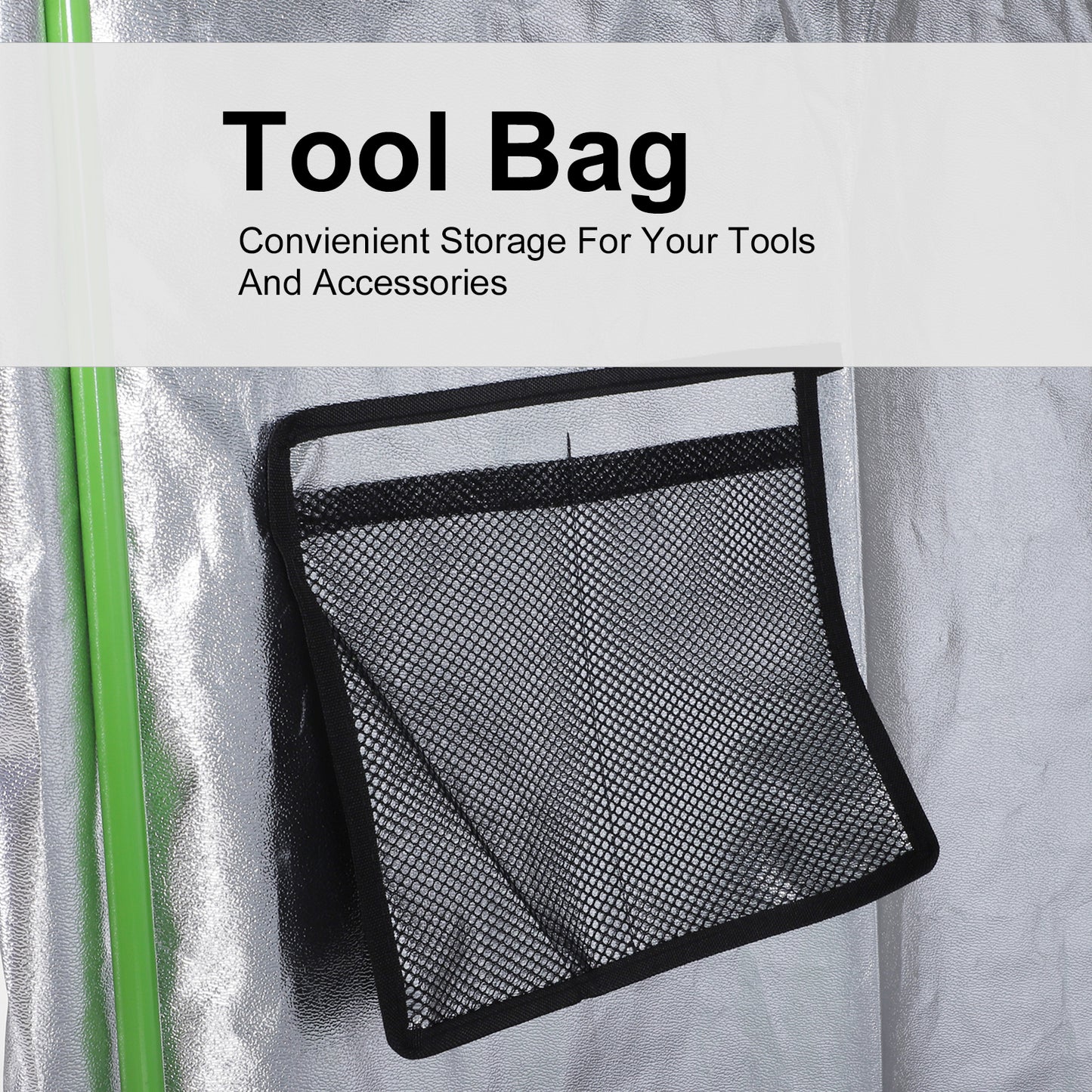 Grow Tent Reflective Mylar Hydroponic with Adjustable Vents and Floor Tray for Indoor Plant Growing