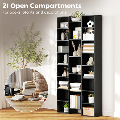 21-Compartment Bookshelf - Black
