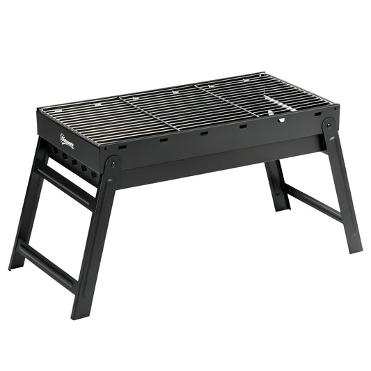 Foldable Charcoal Grill - Black