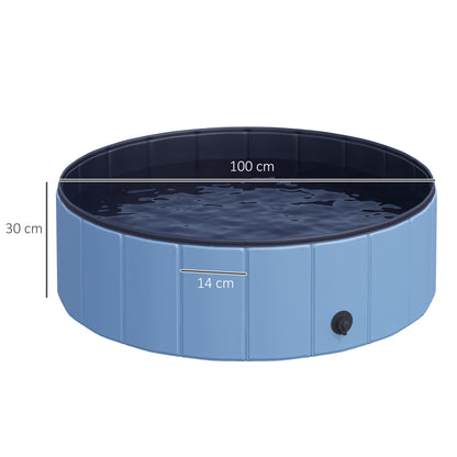 Foldable Dog Pool for Puppies and Ducks, Thickened PVC Dog Paddling Pool Bath Tub Hard Board