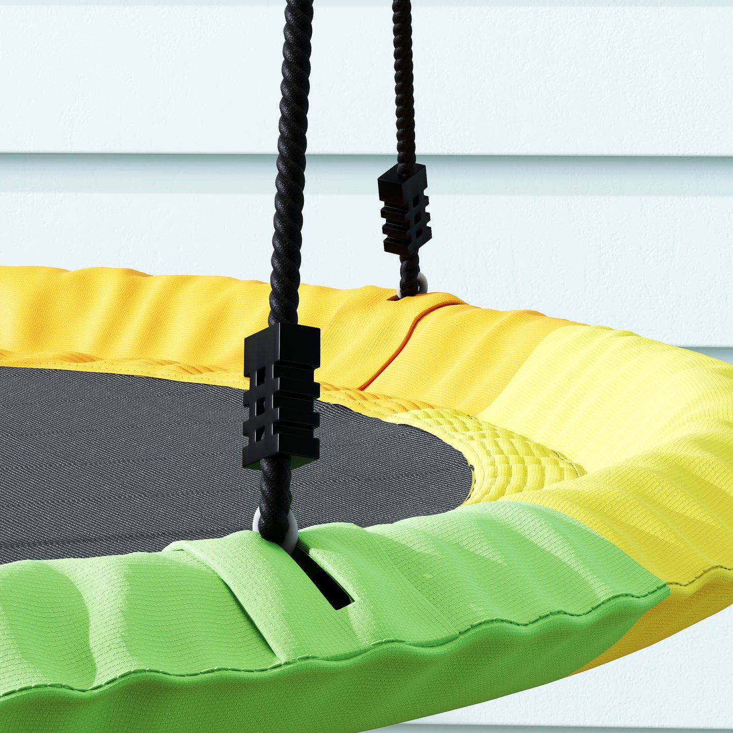 Tree Swing Seat, 120cm Kids Saucer Swing with Adjustable Ropes and Tree Straps, 300kg Capacity, Multicolour
