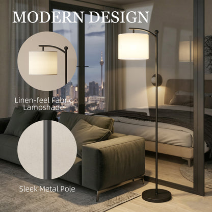 LED Floor Lamp with Remote Control - Black