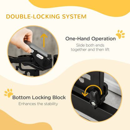 74-80 cm Pressure Fit Safety Gate for Doorways and Staircases, Dog Gate, Pet Barrier for Hallways with Auto Close