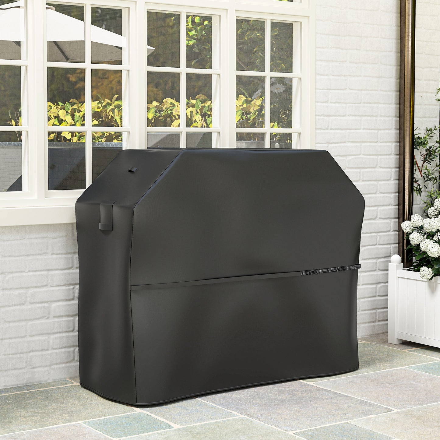 BBQ Cover for Rectangular Gas Grill, 600D UPF30+ Oxford Fabric Barbecue Cover for Waterproof Protection Rip-Proof