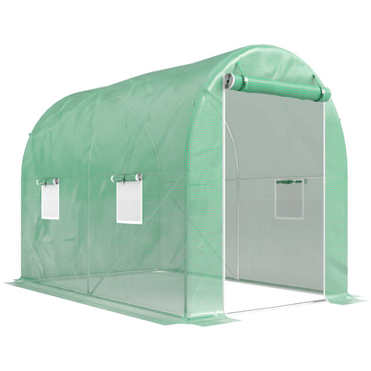 300 x 195cm Walk-In Tunnel Greenhouse - Green