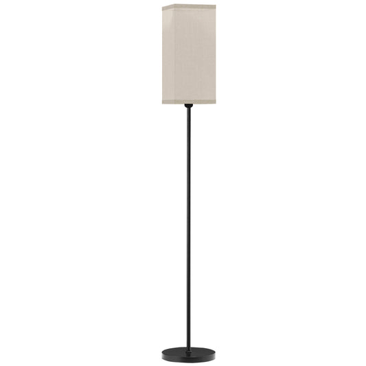 Floor Lamp, Modern Standing Lamp with Linen Shade, Tall Lamps for Living Room, Bedroom, with Foot Switch, Bulb not Included