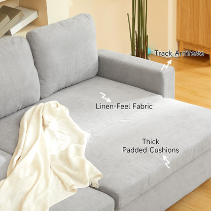 Pull Out Sofa Bed with Storage - Light Grey