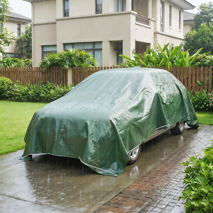 4 x 6m Waterproof Tarpaulin, 90GSM Tear-Resistant PE Tarp with Reinforced Grommets, UV Protected Cover
