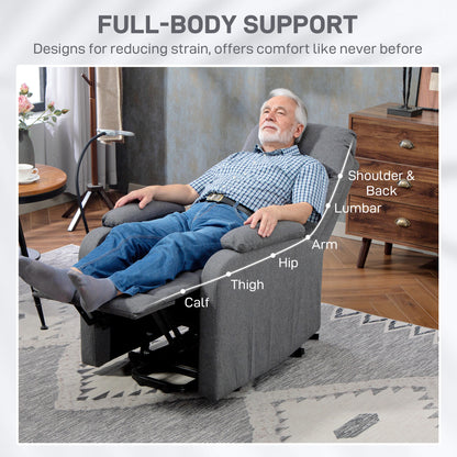 Electric Rise/Recline Armchair, with Reading Light - Grey