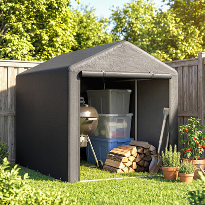 2.2 x 1.6 m Outdoor Storage Tent, with Accessories - Dark Grey