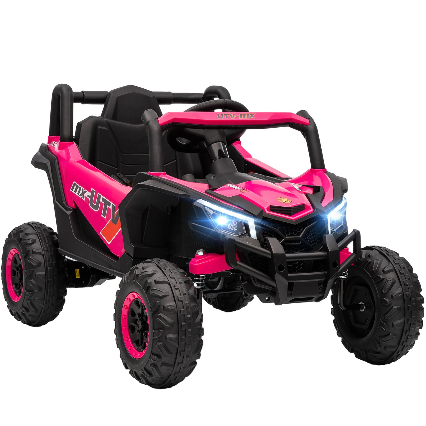 12V Kids Ride On Car with Remote Control, Kids Electric Car with Suspension System, Music, for Kids 3-5 Years, Pink