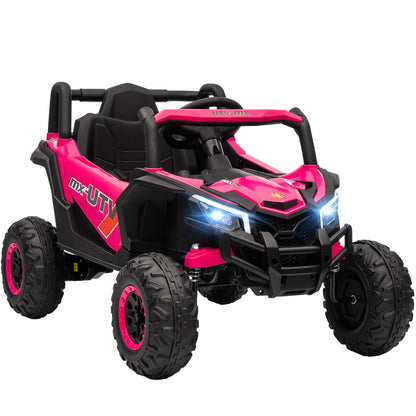 12V Kids Ride On Car with Remote Control, Kids Electric Car with Suspension System, Music, for Kids 3-5 Years, Pink