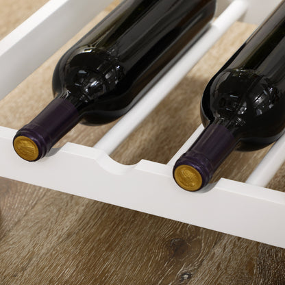 3 Piece Bar Table Set, Breakfast Bar table and Stools with Storage Shelf, Drawer, Wire Basket and Wine Rack for Kitchen