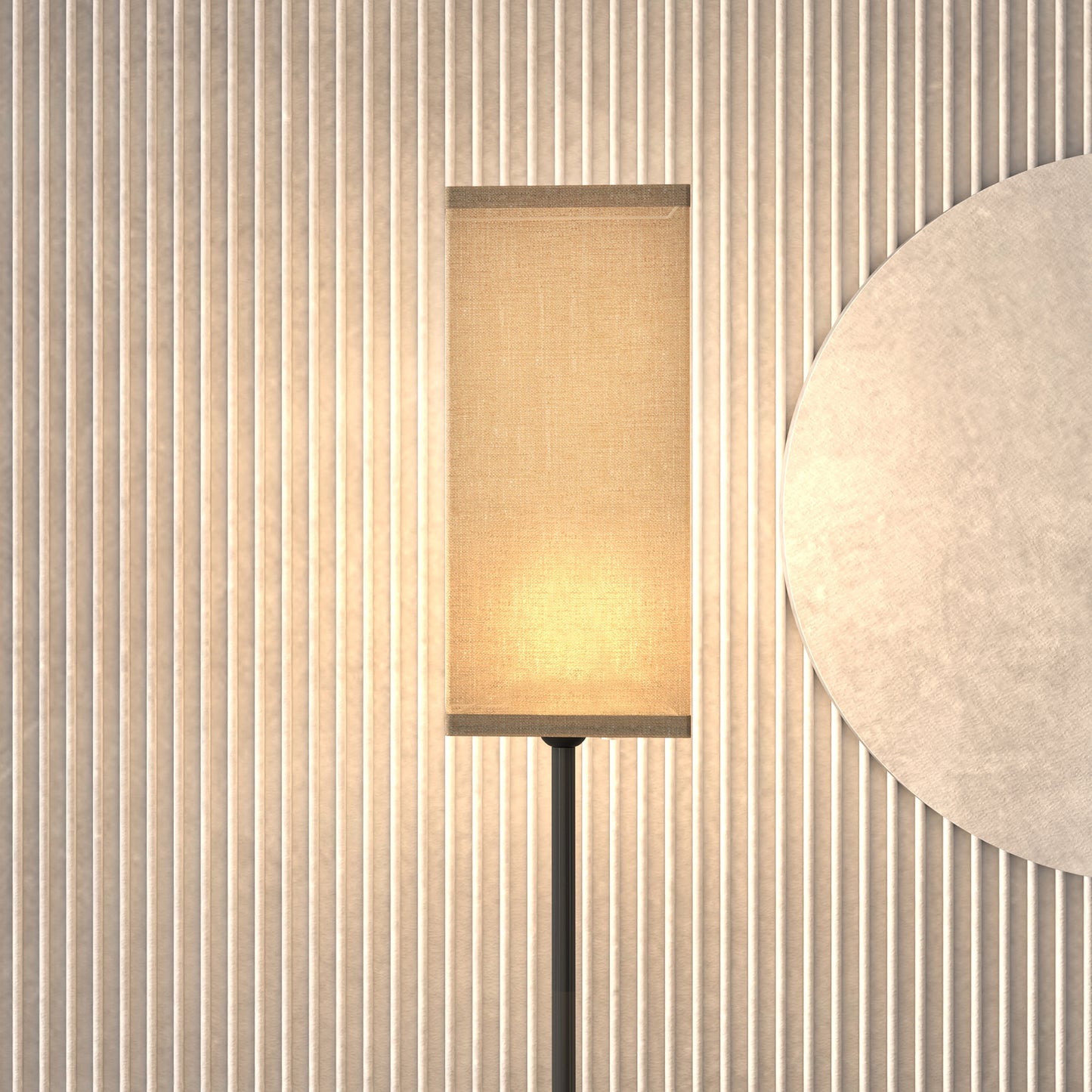 Floor Lamp, Modern Standing Lamp with Linen Shade, Tall Lamps for Living Room, Bedroom, with Foot Switch, Bulb not Included