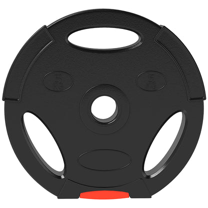 Weight Plates Set, with Two 5kg and Two 2.5kg weights, Black