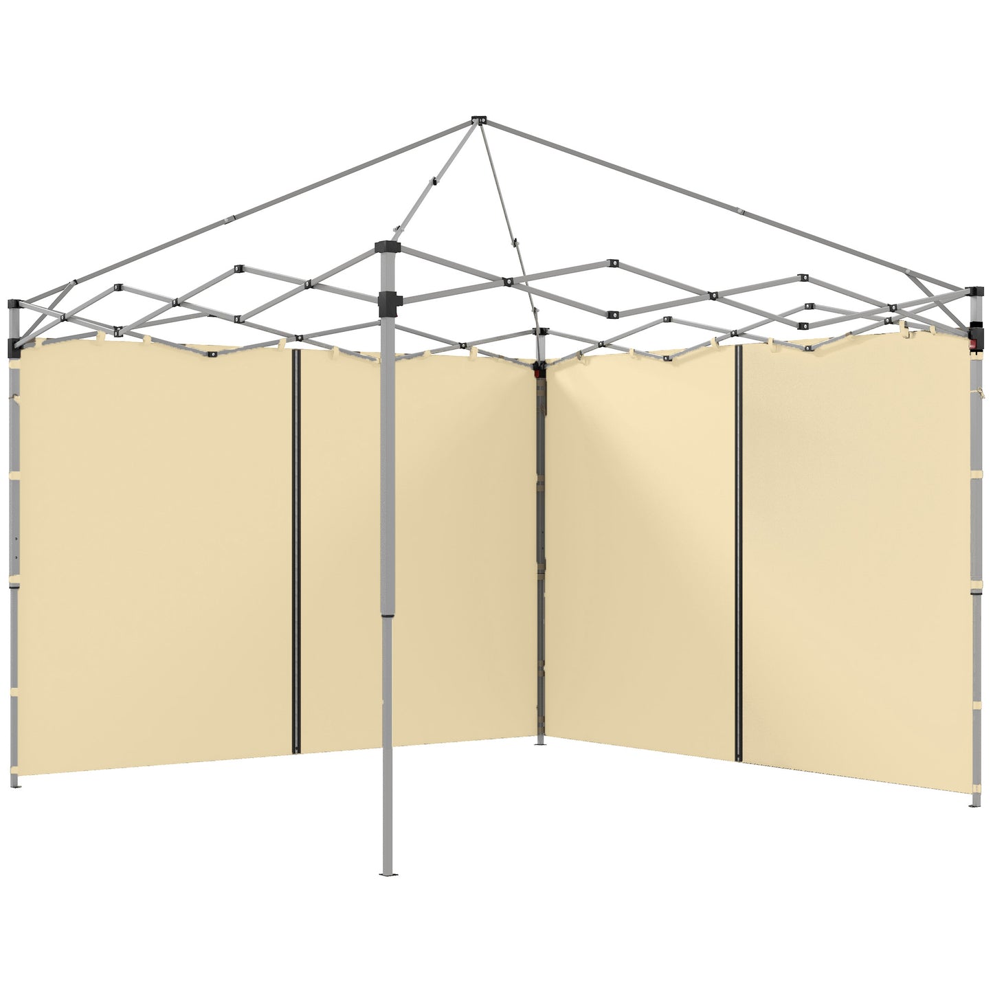 Set of Two 3 x 3(m) Replacement Zipped Gazebo Walls - Beige