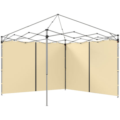 Set of Two 3 x 3(m) Replacement Zipped Gazebo Walls - Beige