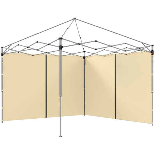 Set of Two 3 x 3(m) Replacement Zipped Gazebo Walls - Beige