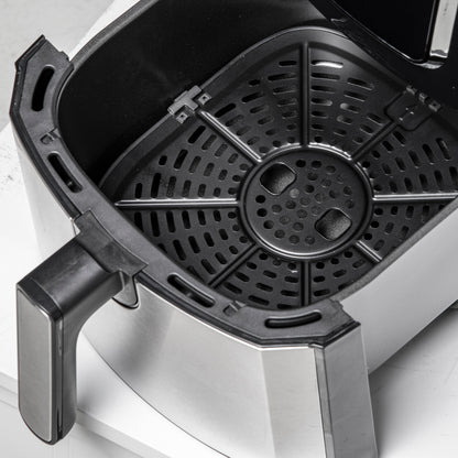 6.5L Single Basket Air Fryer, 80-200°C Temperature, Black and Grey