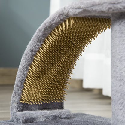 Cat Tree for Indoor Cats Climbing Activity Center Kitten Tower Furniture with Jute Post Scratching Massage Board Hanging Ball