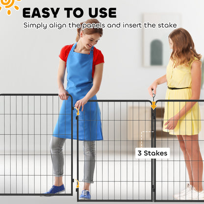 Two-Piece Dog Pen Expansion Pack for Large Dogs, 100cm Tall Animal Pen with Three Connecting Stakes