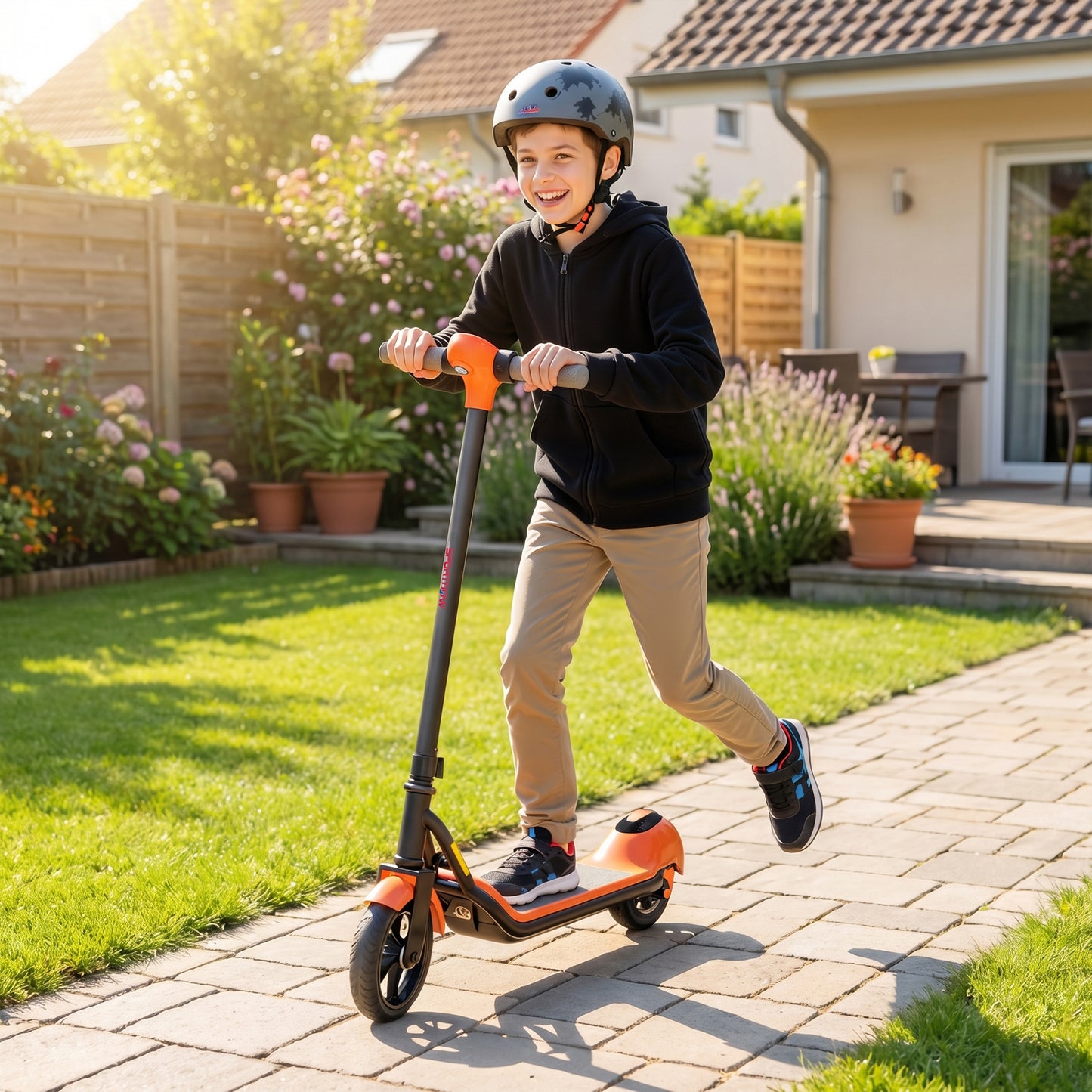 Electric Scooter for Kids, with LED Display, Green