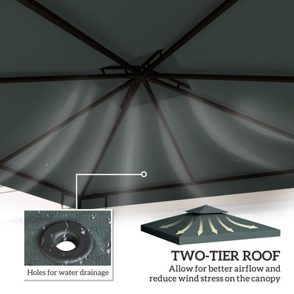 Gazebo Roof Replacement, for 3 x 3(m) Frames - Grey
