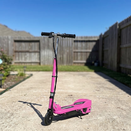 Foldable Electric Kids Scooter, Ride-on for Ages 7-14 Years, Pink