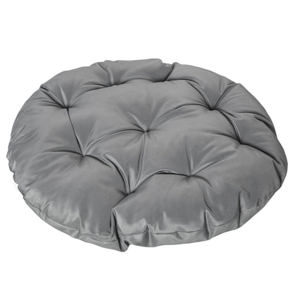 360° Swivel Rattan Papasan Moon Bowl Chair Round Lounge Garden Wicker Basket Seat with Padded Cushion Oversized for Outdoor I