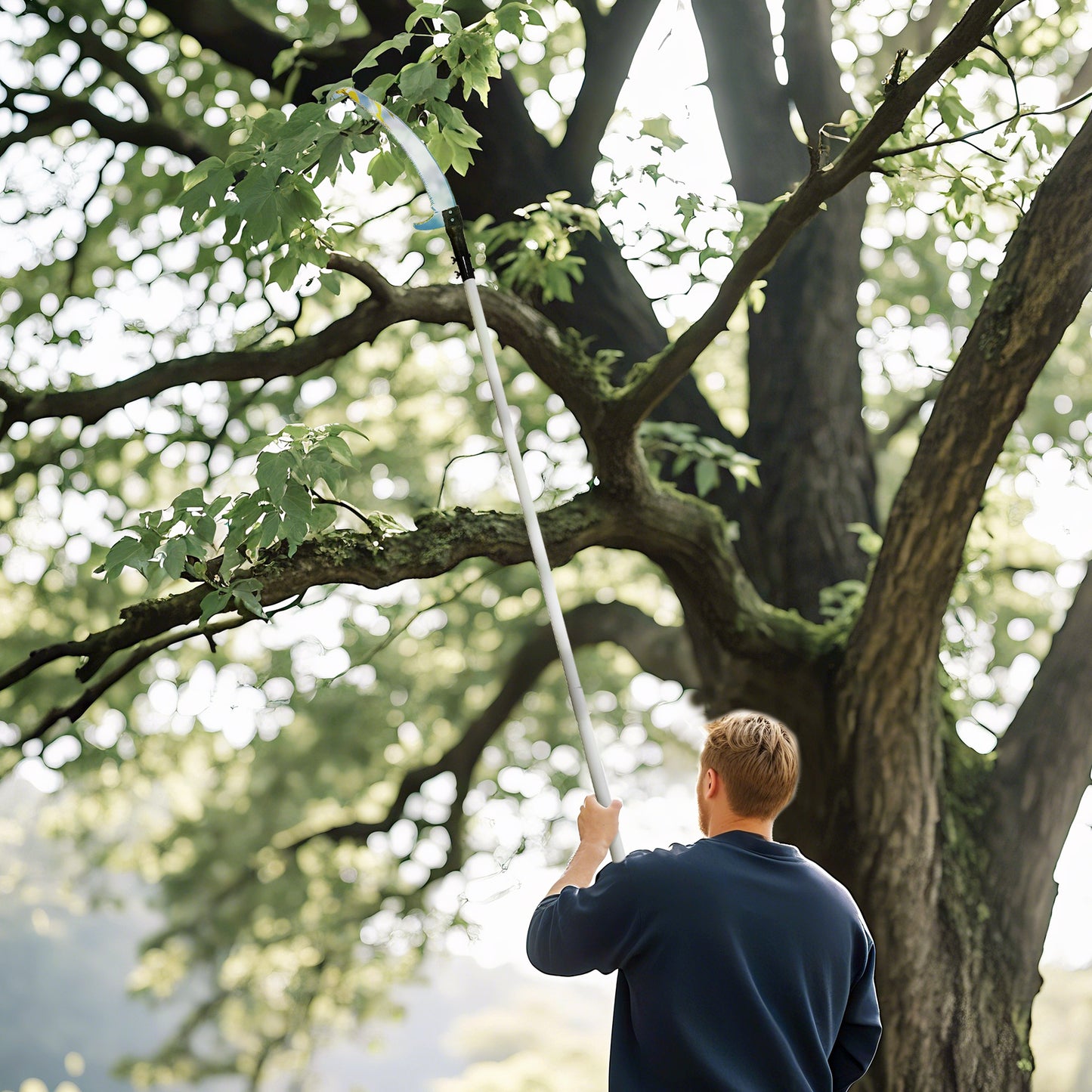 Manual Pole Saw, 1.8-2.9 m Extendable Tree Pruner, Tree Lopper Long Reach Telescopic with Extendable Handle & 40 cm Saw for T