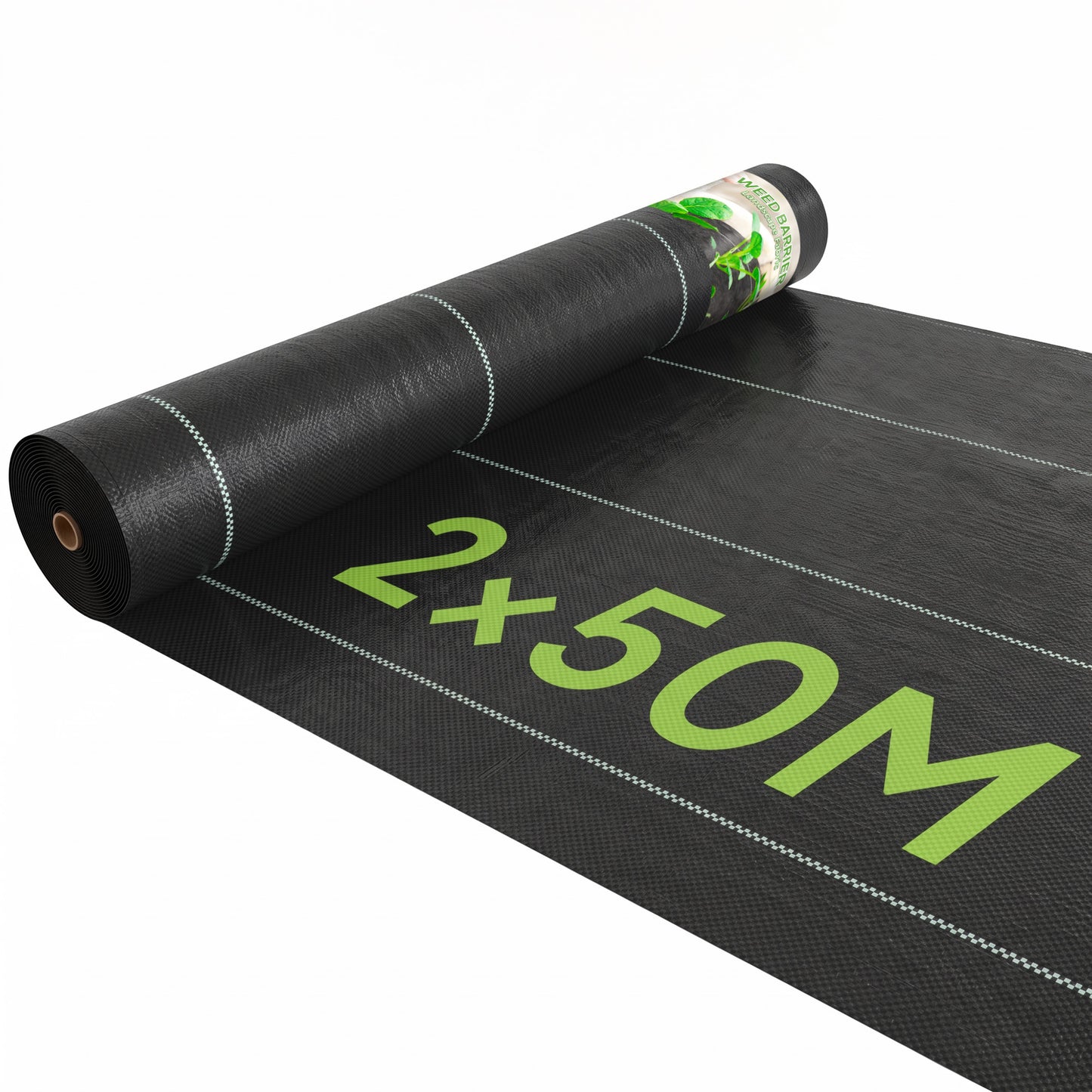 2m x 50m Weed Control Membrane, Heavy Duty Weed Control Barrier Fabric, 100gsm Ground Cover for Patios, Garden