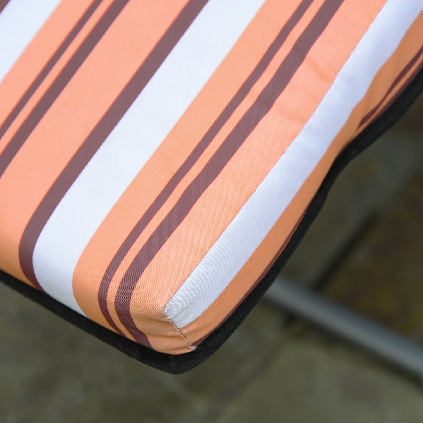 Reclining Garden Chair Set of 2, 5-Level Adjustable Zero Gravity Chairs, Orange Stripe