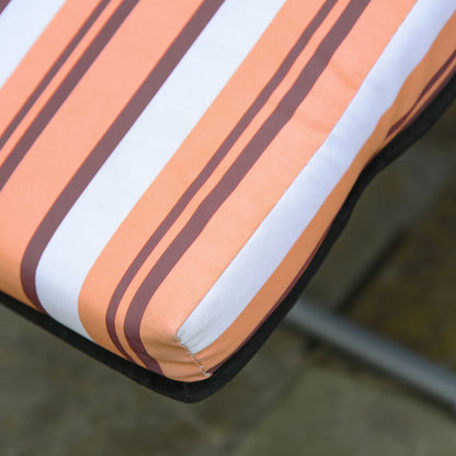 Reclining Garden Chair Set of 2, 5-Level Adjustable Zero Gravity Chairs, Orange Stripe