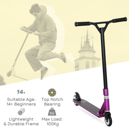 Stunt Scooter, 360° Entry Level Tricks Scooter w/ Lightweight Aluminium Deck and ABEC 7 Bearing, For Age 14+ Beginners