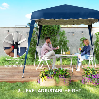 3 M x 3 M Base/ 2.5 M x 2.5 M Top Pop Up Gazebo, 2 Person Setup Instant with Carry Bag