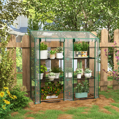 46 x 143cm Three-Shelf Mini Greenhouse - Clear