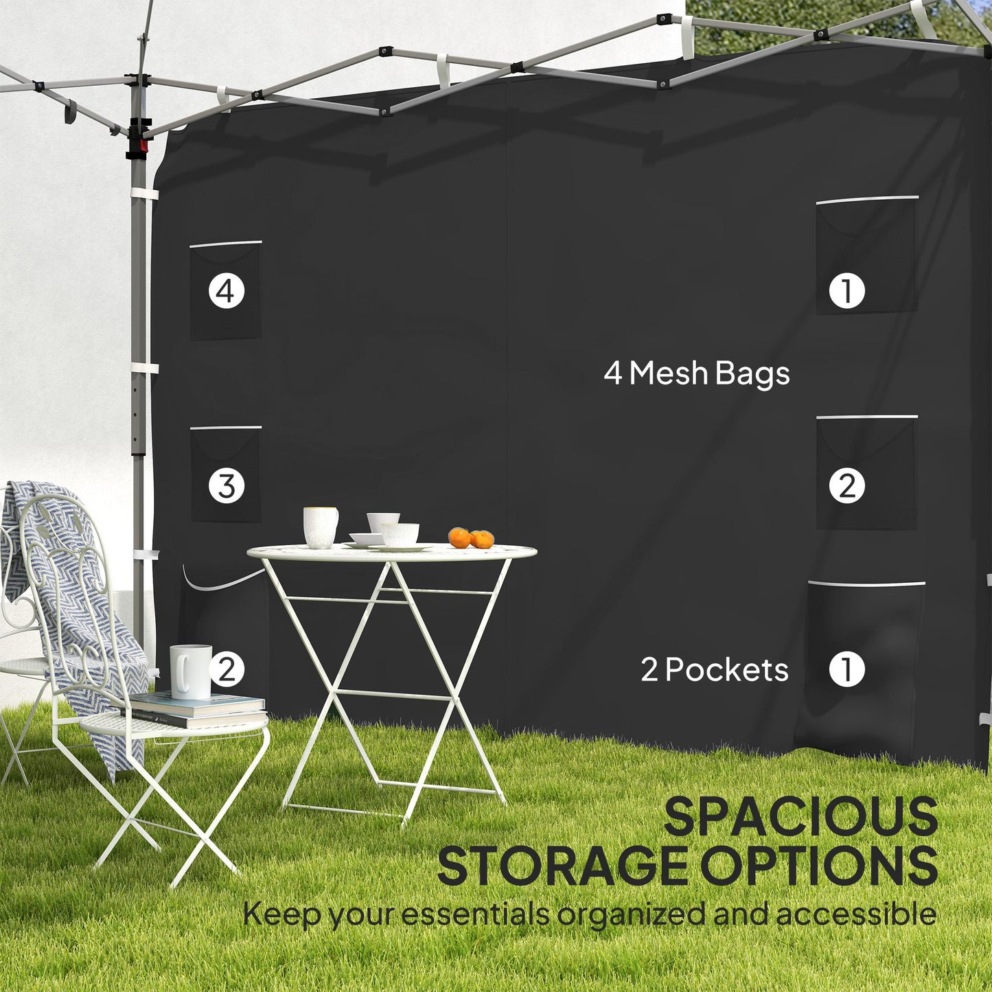 195 x 295cm Replacement Gazebo Sidewall - Black