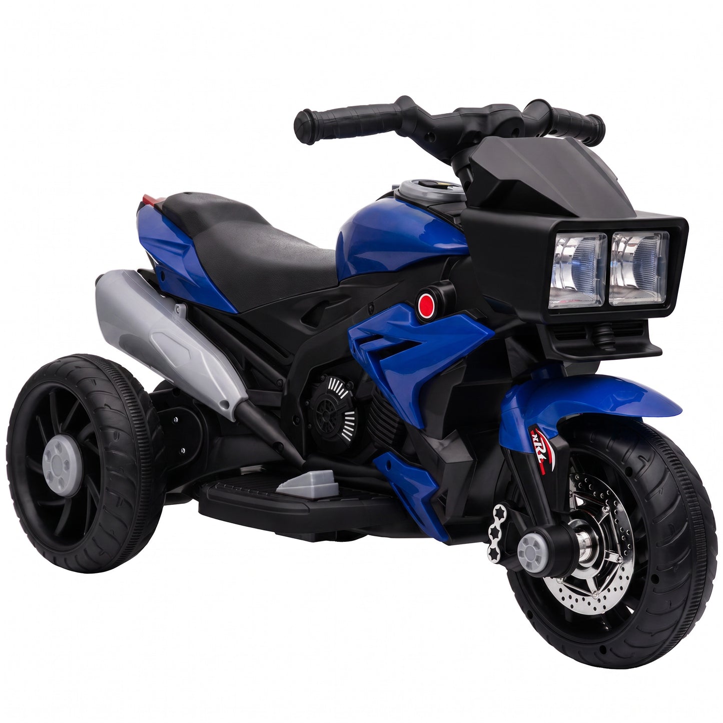 Kids Electric Motorcycle Ride-On Toy, 3-Wheel Battery-Operated Motorbike with Horn, Toddler Ride On Bike, Blue