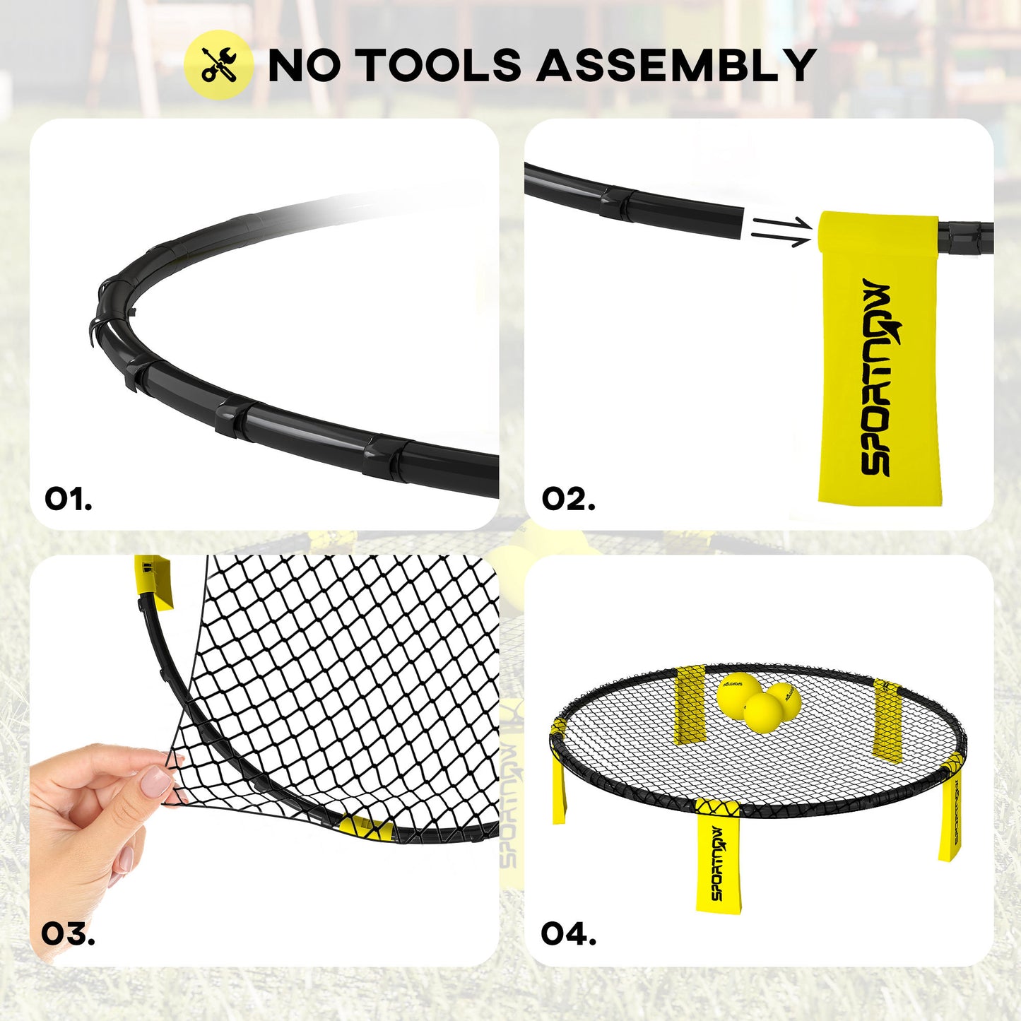 Spike Game Set, Mini Beach Games Set with Net, 3 Balls and Ball Pump, Portable with Carrying Bag for Outdoor Team Sports