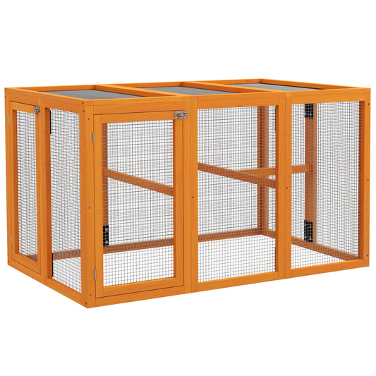 Wooden Chicken Coop with Combinable Design, for 1-3 Chickens